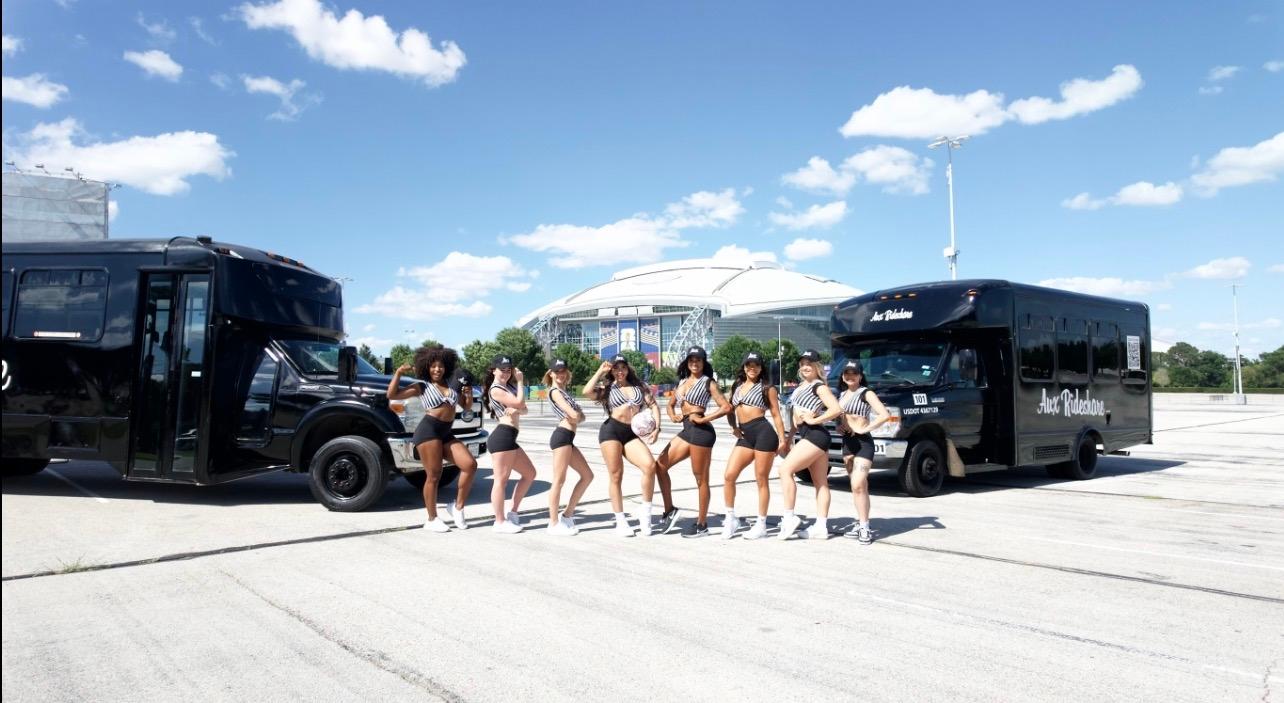 AUX Rideshare black fleet buses